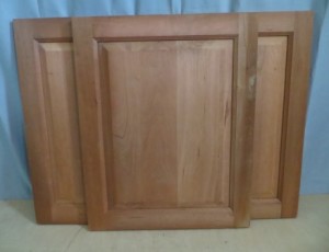 3 Walnut Wood Cabinet Doors – $15