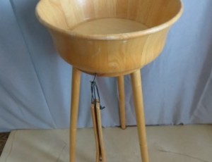 Wooden Salad Bowl with Stand – $35