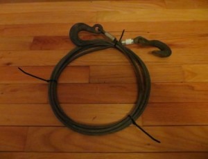 13 ft Steel Hook Cable – $20