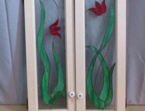 Stained Glass Panel Cabinet Door – $45