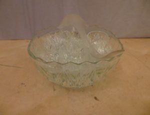 Vintage Cut Crystal Clear Glass Punch Bowl – $30