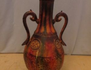 Vintage Metal Vase – $35